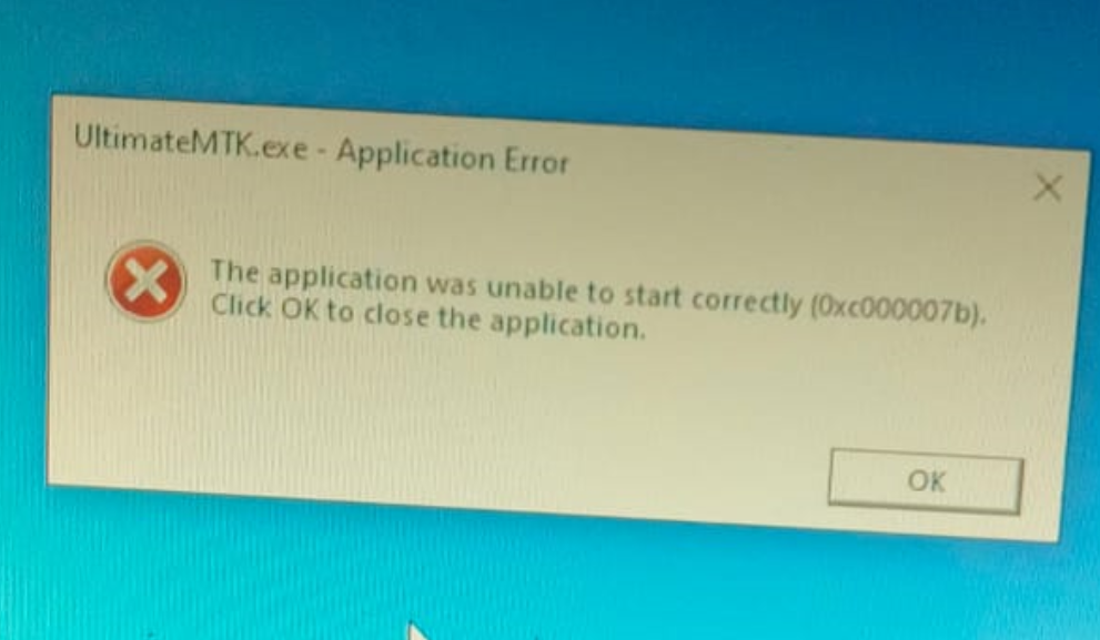 0xc00007b error